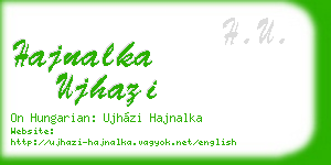 hajnalka ujhazi business card