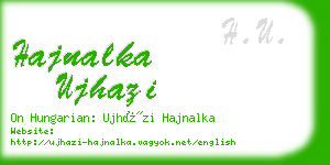 hajnalka ujhazi business card